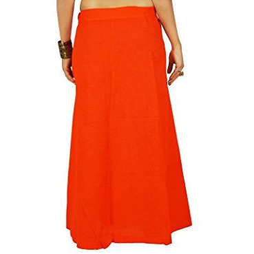 Solid Bollywood Cotton Inskirt Stitched Indian Petticoat Lining For Sari