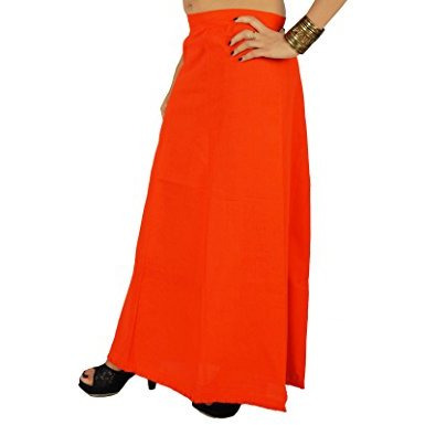 Solid Bollywood Cotton Inskirt Stitched Indian Petticoat Lining For Sari