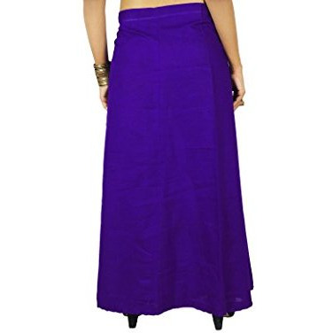 Solid Bollywood Cotton Inskirt Stitched Indian Petticoat Lining For Sari