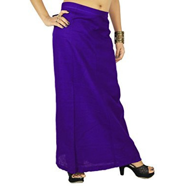 Solid Bollywood Cotton Inskirt Stitched Indian Petticoat Lining For Sari