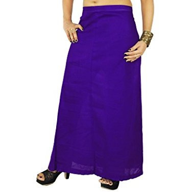 Solid Bollywood Cotton Inskirt Stitched Indian Petticoat Lining For Sari