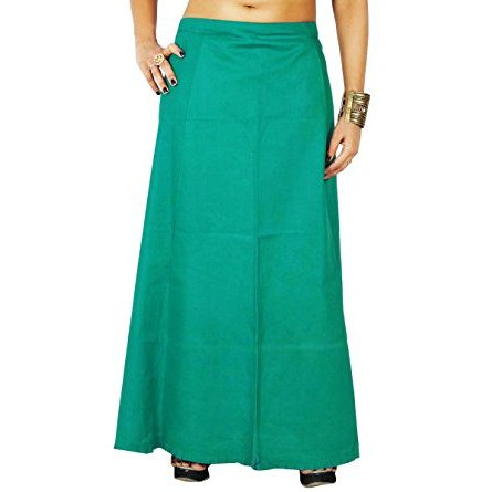 Solid Bollywood Cotton Inskirt Stitched Indian Petticoat Lining For Sari