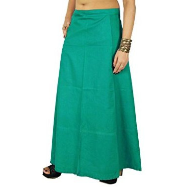 Solid Bollywood Cotton Inskirt Stitched Indian Petticoat Lining For Sari