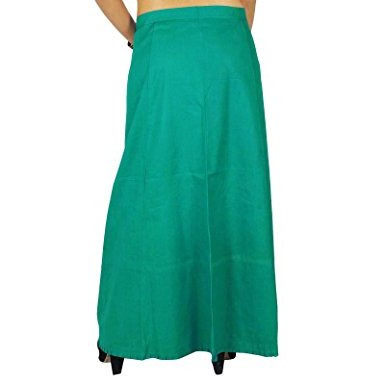Solid Bollywood Cotton Inskirt Stitched Indian Petticoat Lining For Sari