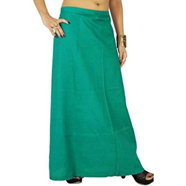 Solid Bollywood Cotton Inskirt Stitched Indian Petticoat Lining For Sari