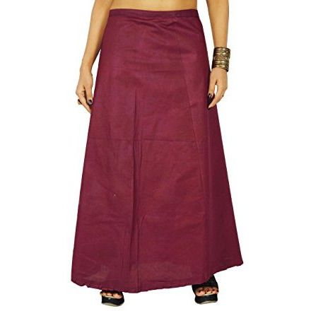 Solid Bollywood Cotton Inskirt Stitched Indian Petticoat Lining For Sari