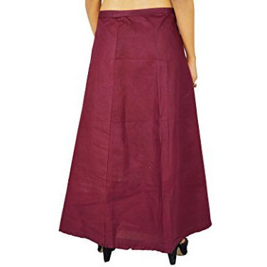 Solid Bollywood Cotton Inskirt Stitched Indian Petticoat Lining For Sari