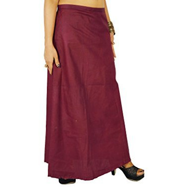 Solid Bollywood Cotton Inskirt Stitched Indian Petticoat Lining For Sari