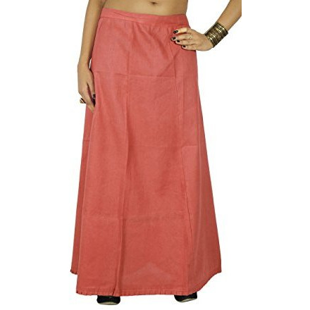 Solid Bollywood Cotton Inskirt Stitched Indian Petticoat Lining For Sari