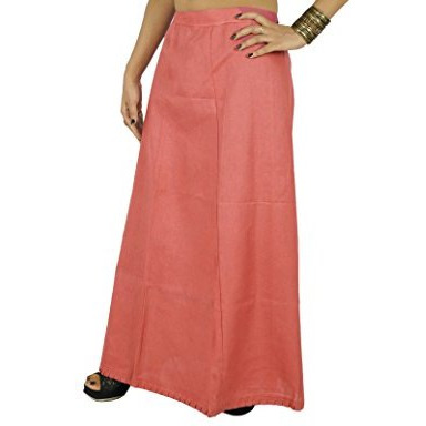 Solid Bollywood Cotton Inskirt Stitched Indian Petticoat Lining For Sari