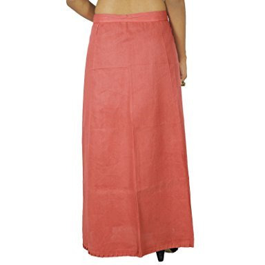 Solid Bollywood Cotton Inskirt Stitched Indian Petticoat Lining For Sari