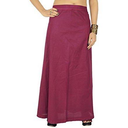 Solid Bollywood Cotton Inskirt Stitched Indian Petticoat Lining For Sari