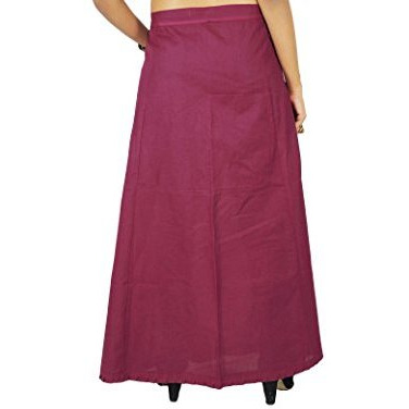 Solid Bollywood Cotton Inskirt Stitched Indian Petticoat Lining For Sari