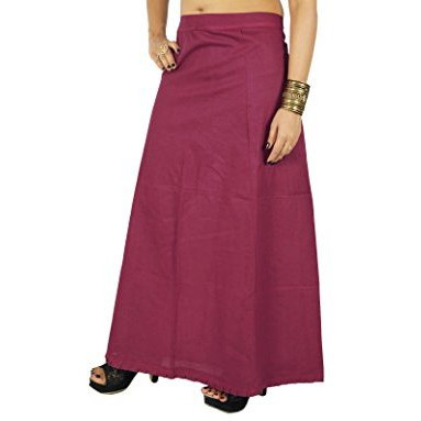 Solid Bollywood Cotton Inskirt Stitched Indian Petticoat Lining For Sari