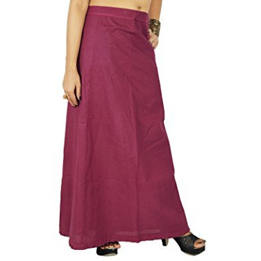 Solid Bollywood Cotton Inskirt Stitched Indian Petticoat Lining For Sari
