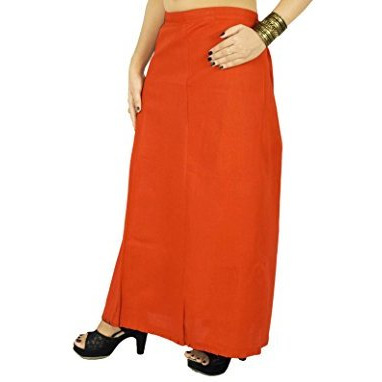 Solid Bollywood Cotton Inskirt Stitched Indian Petticoat Lining For Sari