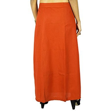 Solid Bollywood Cotton Inskirt Stitched Indian Petticoat Lining For Sari