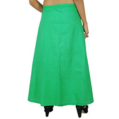 Solid Bollywood Cotton Inskirt Stitched Indian Petticoat Lining For Sari