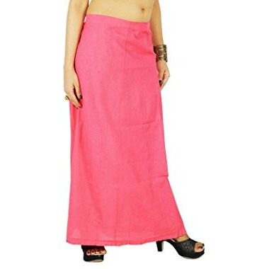 Solid Bollywood Cotton Inskirt Stitched Indian Petticoat Lining For Sari