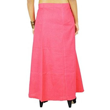 Solid Bollywood Cotton Inskirt Stitched Indian Petticoat Lining For Sari