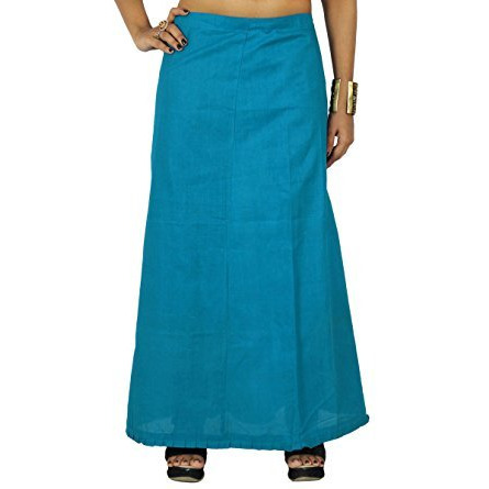 Solid Bollywood Cotton Inskirt Stitched Indian Petticoat Lining For Sari