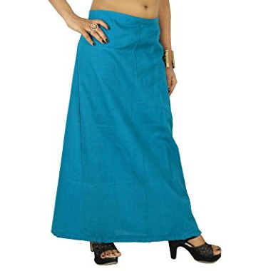 Solid Bollywood Cotton Inskirt Stitched Indian Petticoat Lining For Sari