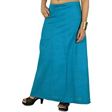 Solid Bollywood Cotton Inskirt Stitched Indian Petticoat Lining For Sari