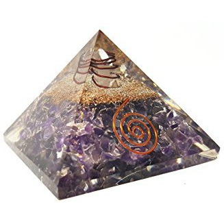 Amethyst Crystal Orgone Reiki Pyramid Crystal Stone