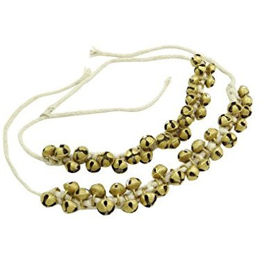 Handmade Goldtone Ghungroo Anklet Belly Dance Traditional Indian Jewelry 25 Bells