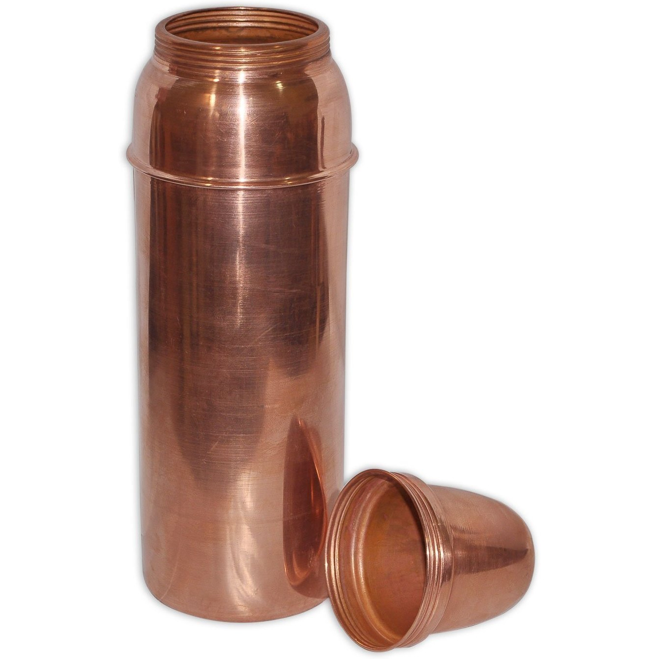 Winmaarc 100% Pure Copper Water Bottle With Cup Traveller Water Bottle 900ML/30 OZ