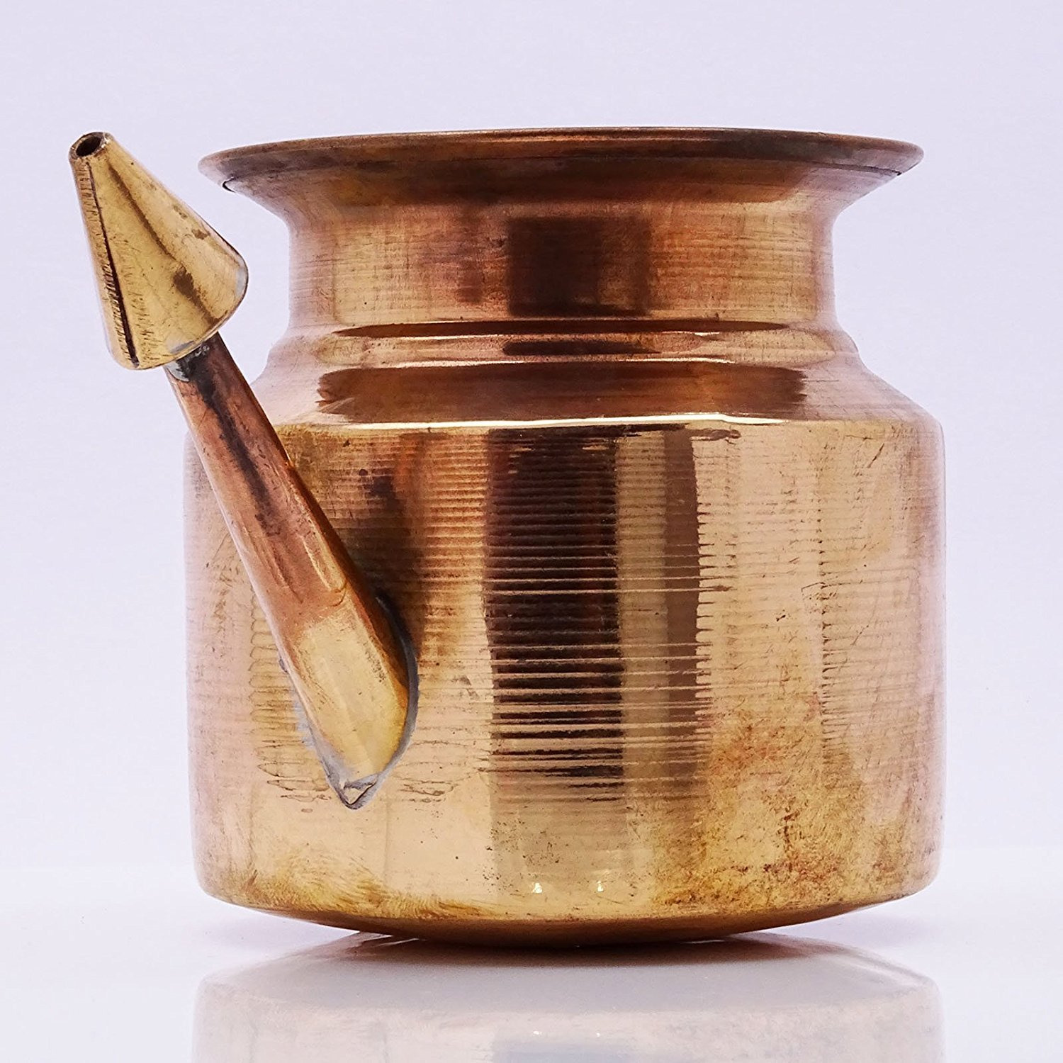 Winmaarc Pure Copper Ramjhara Prayer Kalash Neti Lota Traditional Hindu Pooja Item Pot