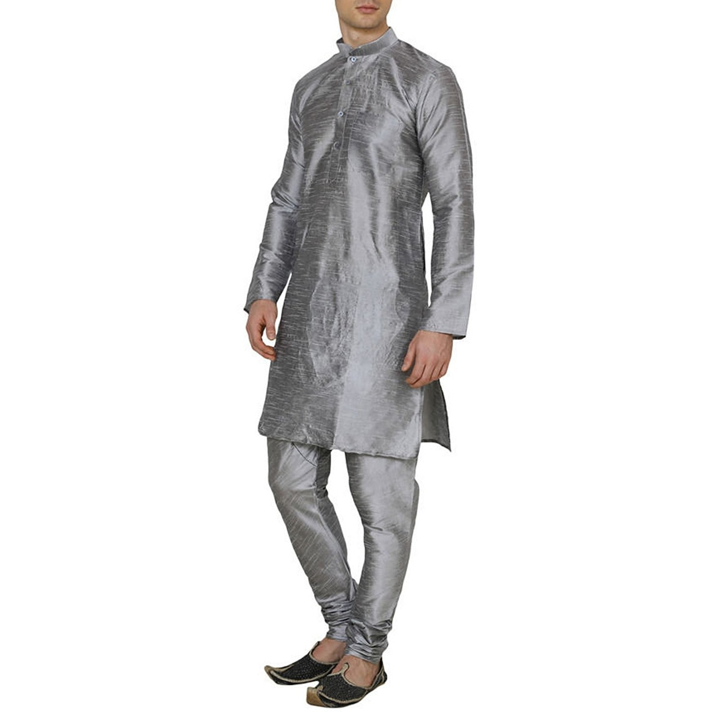 Gray Silk Kurta Pajama For Men's Indian Clothing