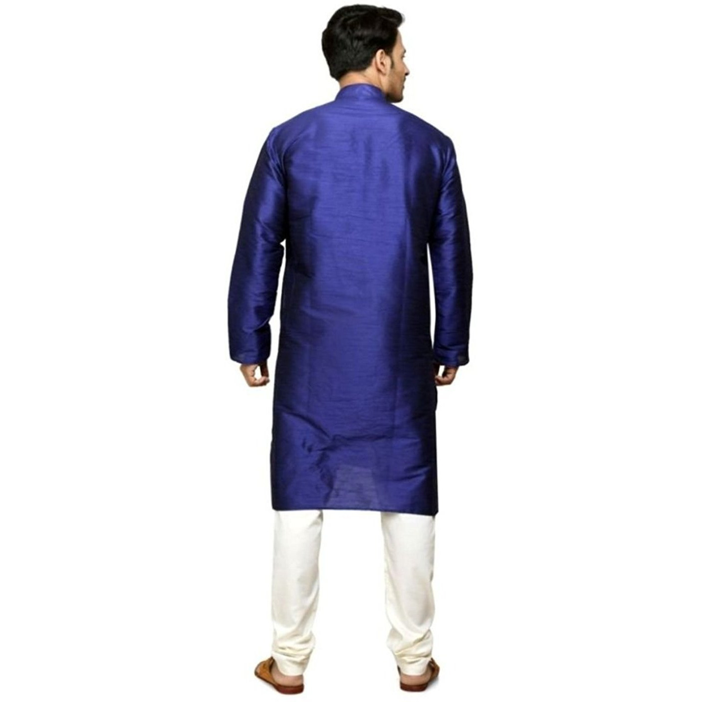 Blue Silk Kurta Pajama For Men's Indian Clothing