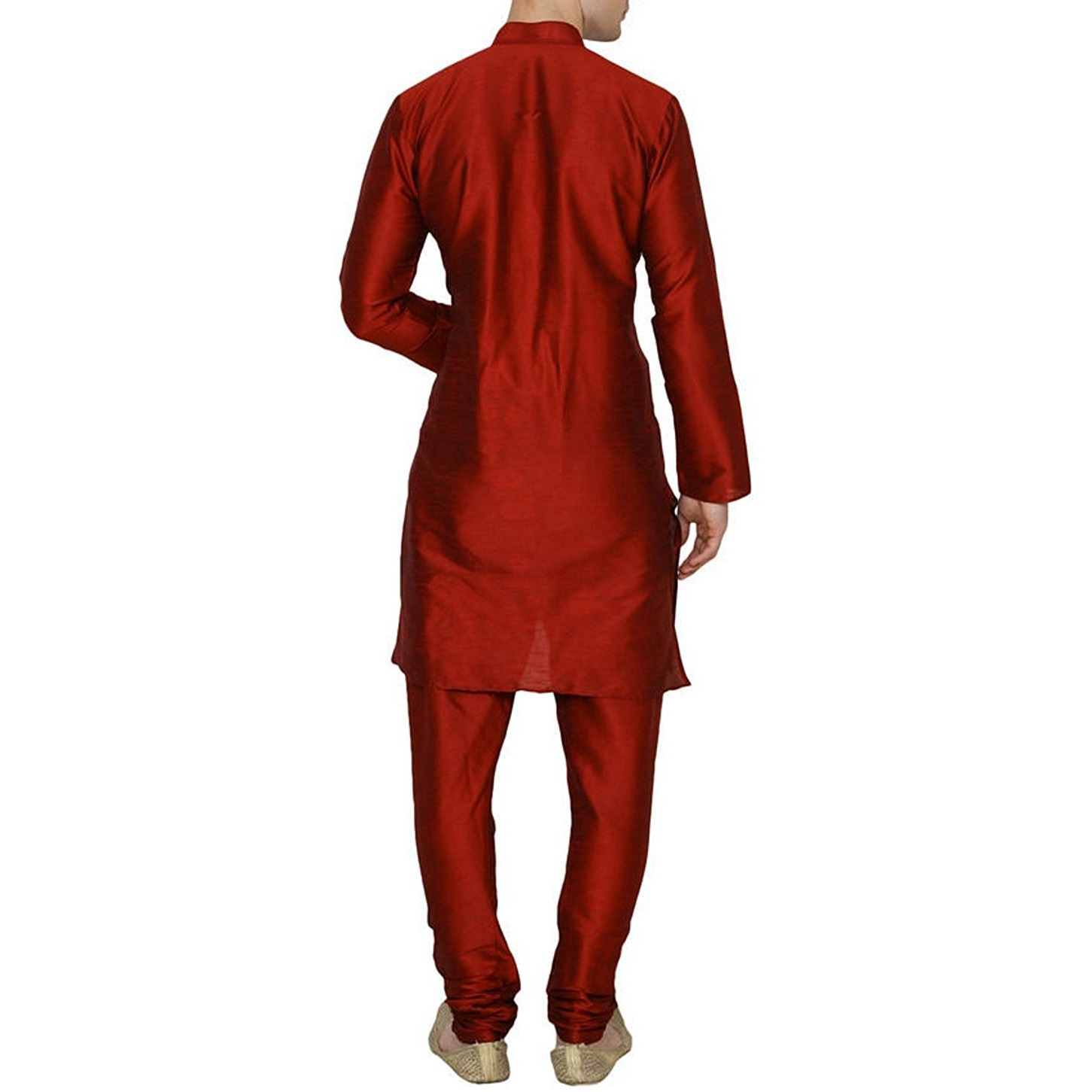 Maroon Silk Kurta Pajama For Men's Indian Clothing