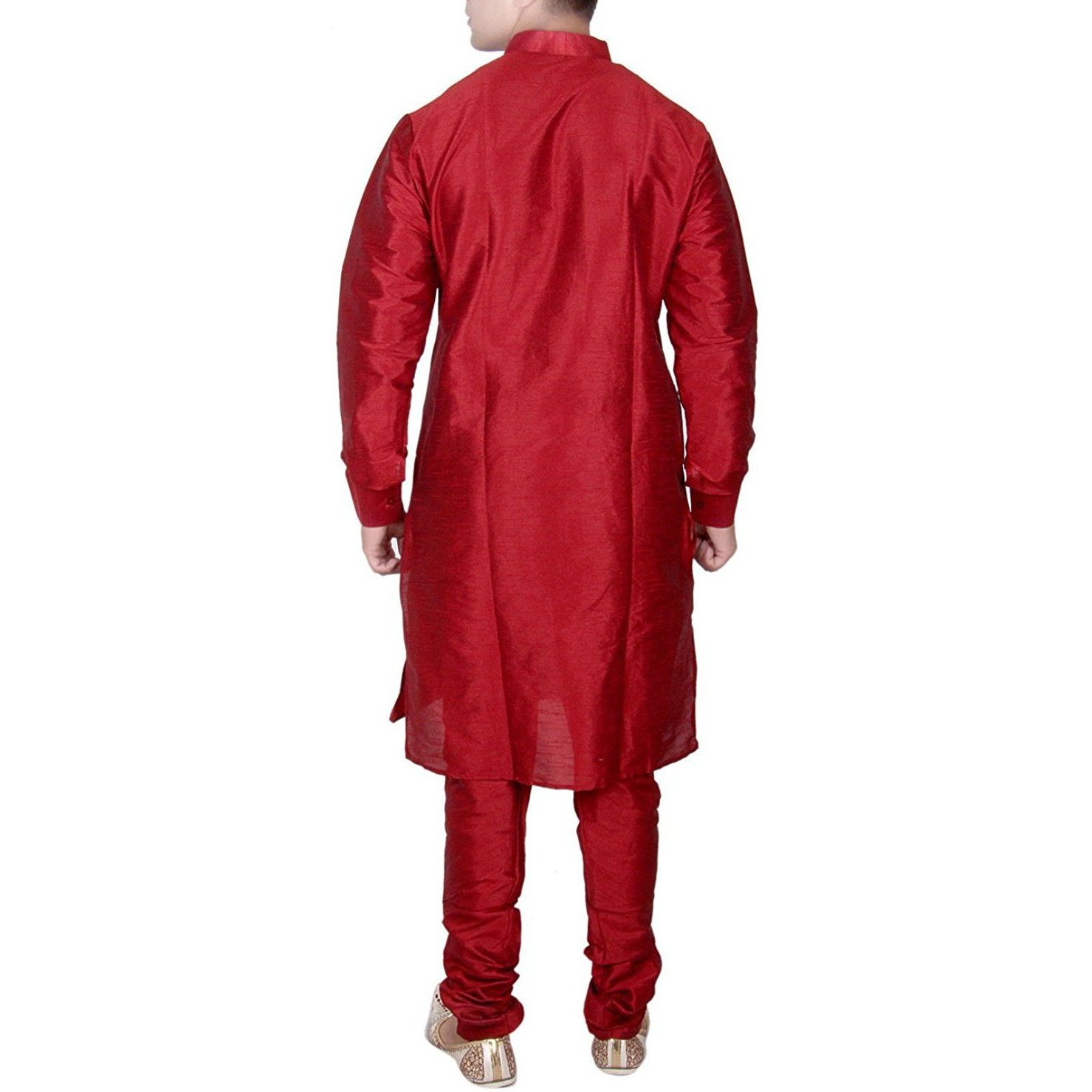Red Silk Kurta Pajama For Men's Indian Clothing
