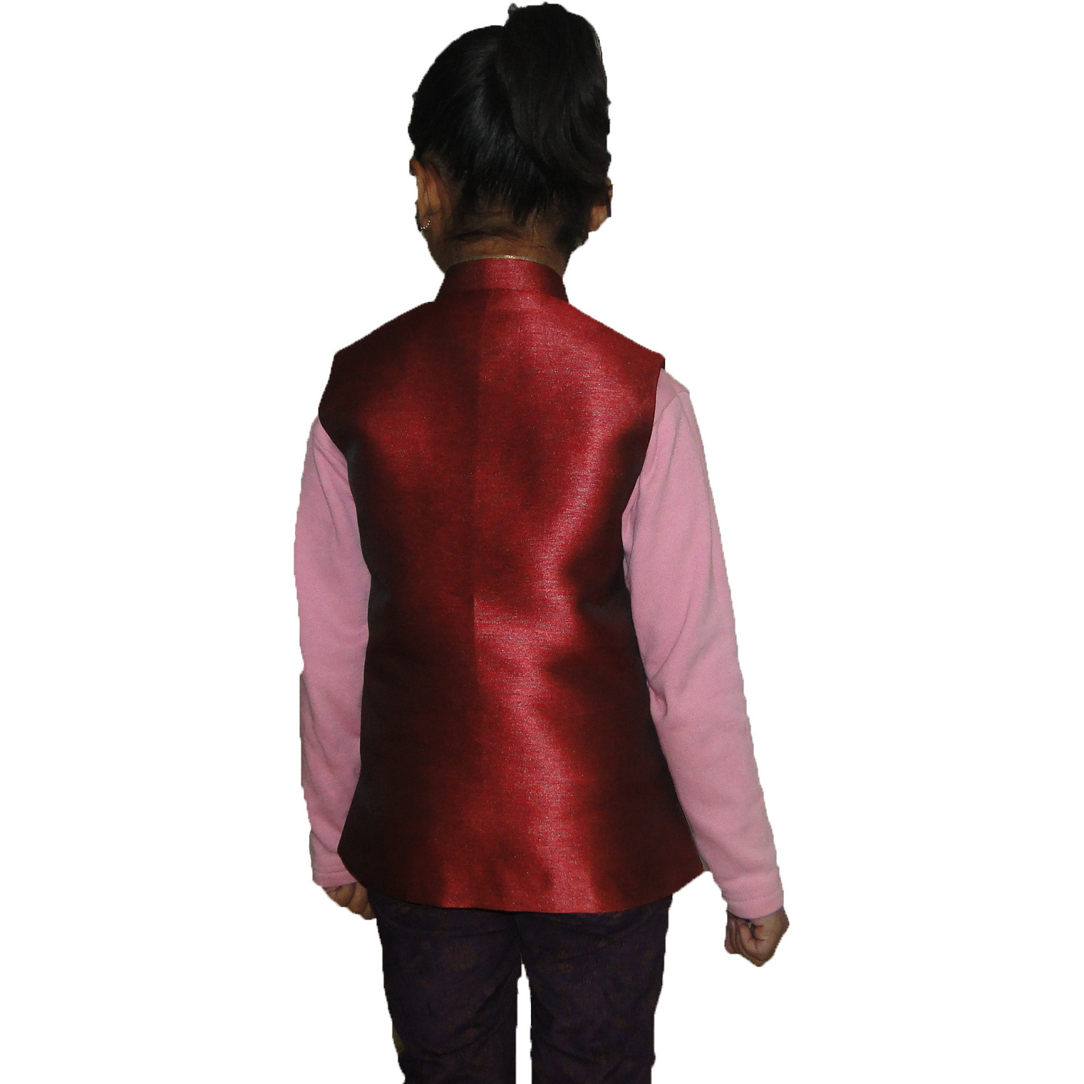 Gold Silk Brocade Material Ethnic Wear Waistcoat Party Wear Clothing