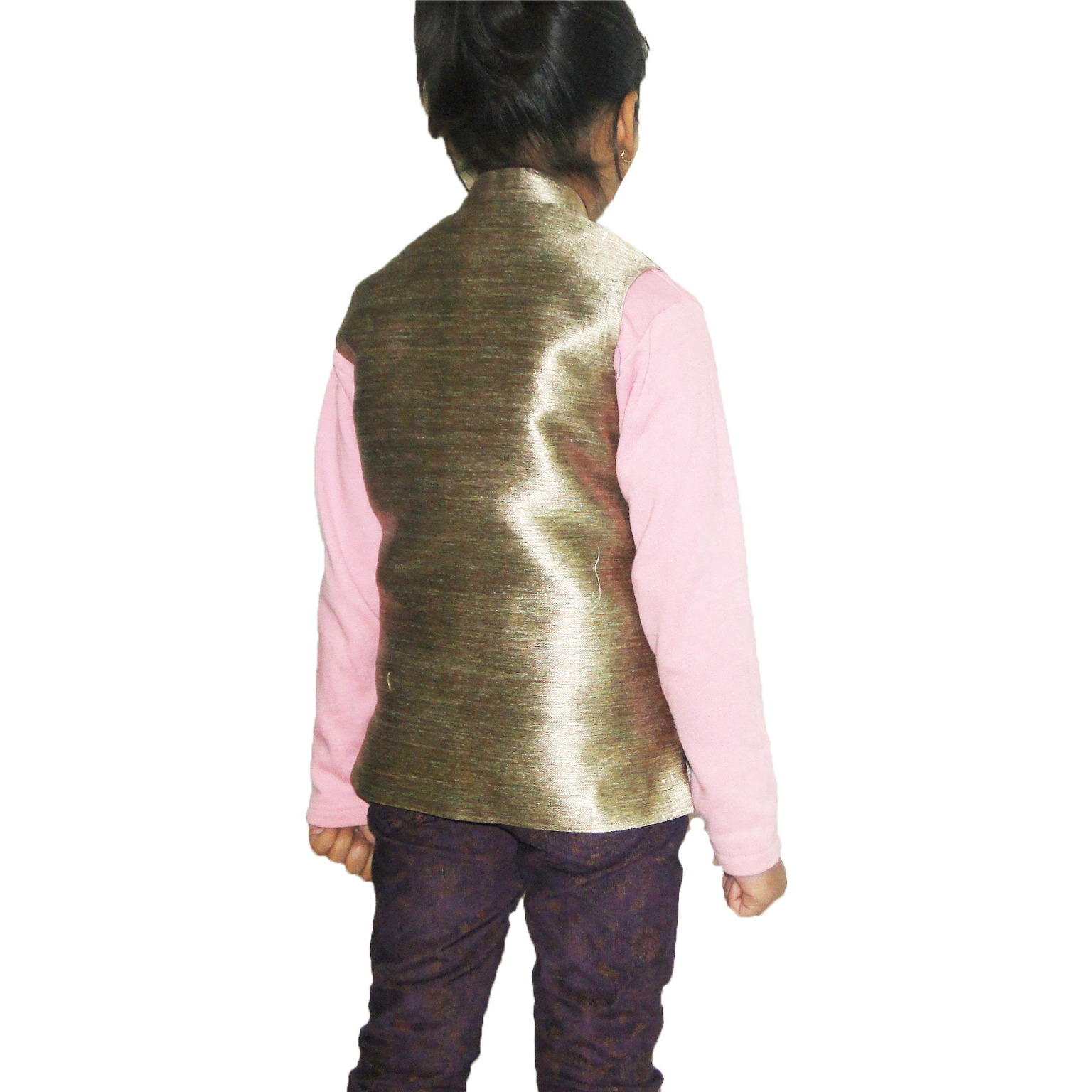 Red Silk Brocade Material Ethnic Wear Waistcoat Party Wear Clothing
