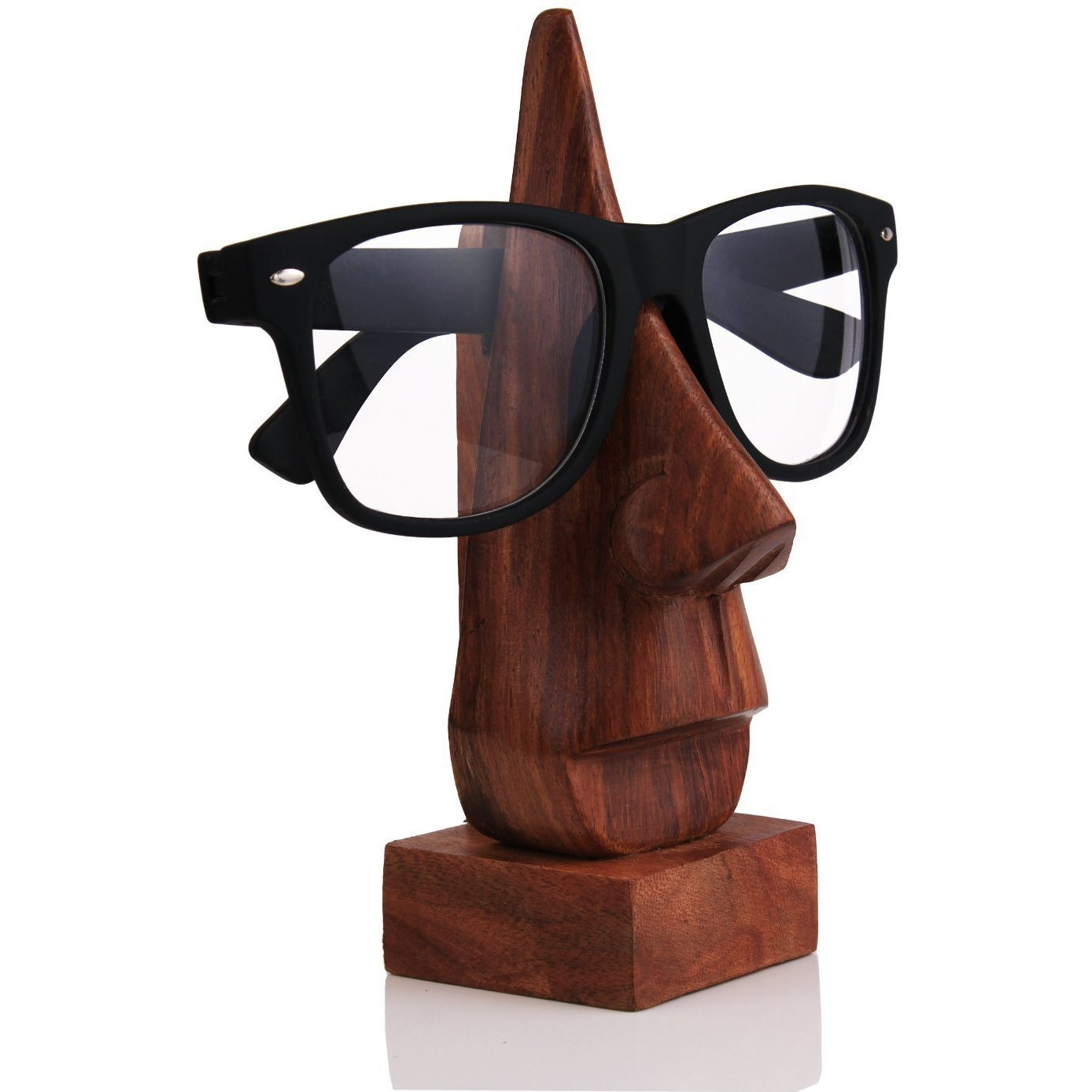 Wooden Nose Shaped Spectacle Stand Eyeglass Holder Gifts