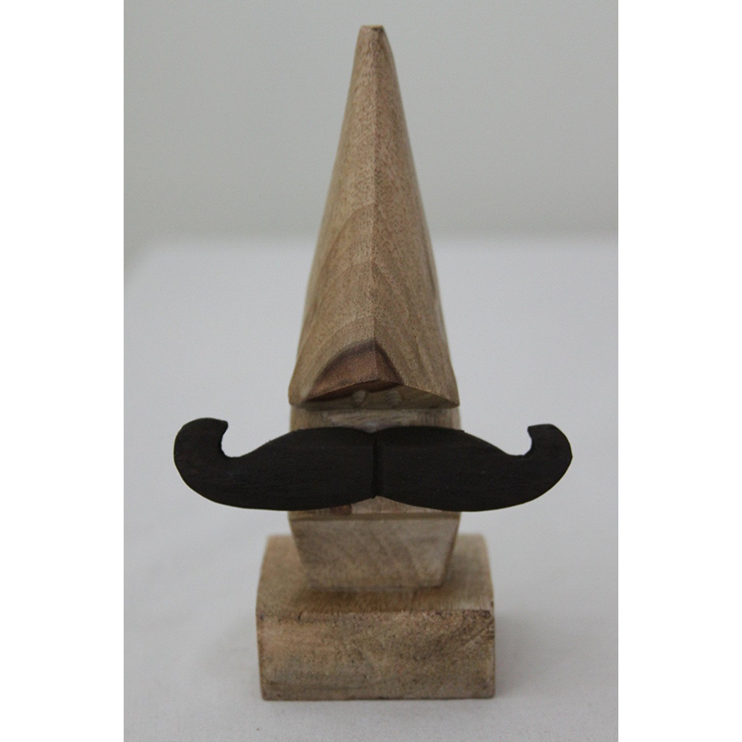 Hand Carved Wooden Eyeglass Spectacle Holder with an Amusing Mustache Home Decorative Christmas Gifts