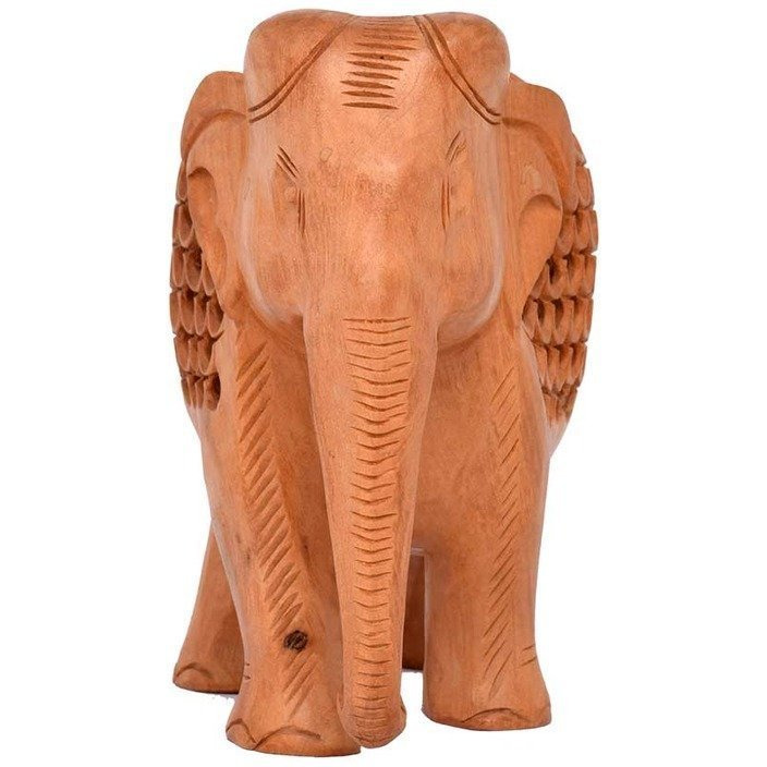 Hand Carved Wooden Figurine of Mother Elephant with Baby Inside the Tummy Unique Sculpture Beautiful Item for Home DC)cor 3