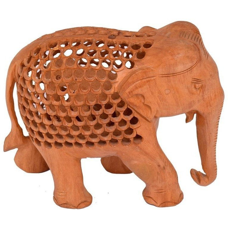 Hand Carved Wooden Figurine of Mother Elephant with Baby Inside the Tummy Unique Sculpture Beautiful Item for Home DC)cor 4