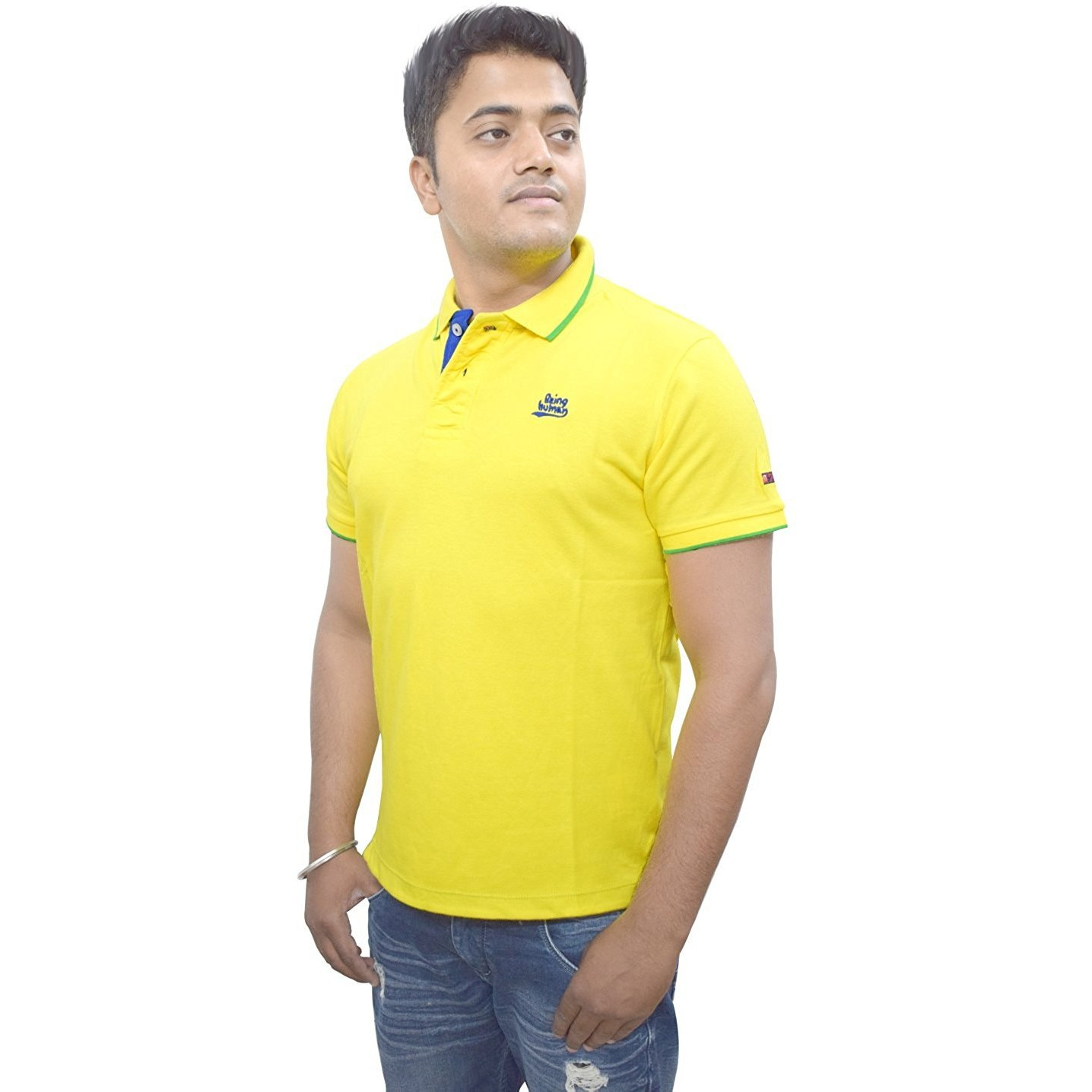 Winmaarc New Designer Cotton Yellow Color Collar Polo T Shirt