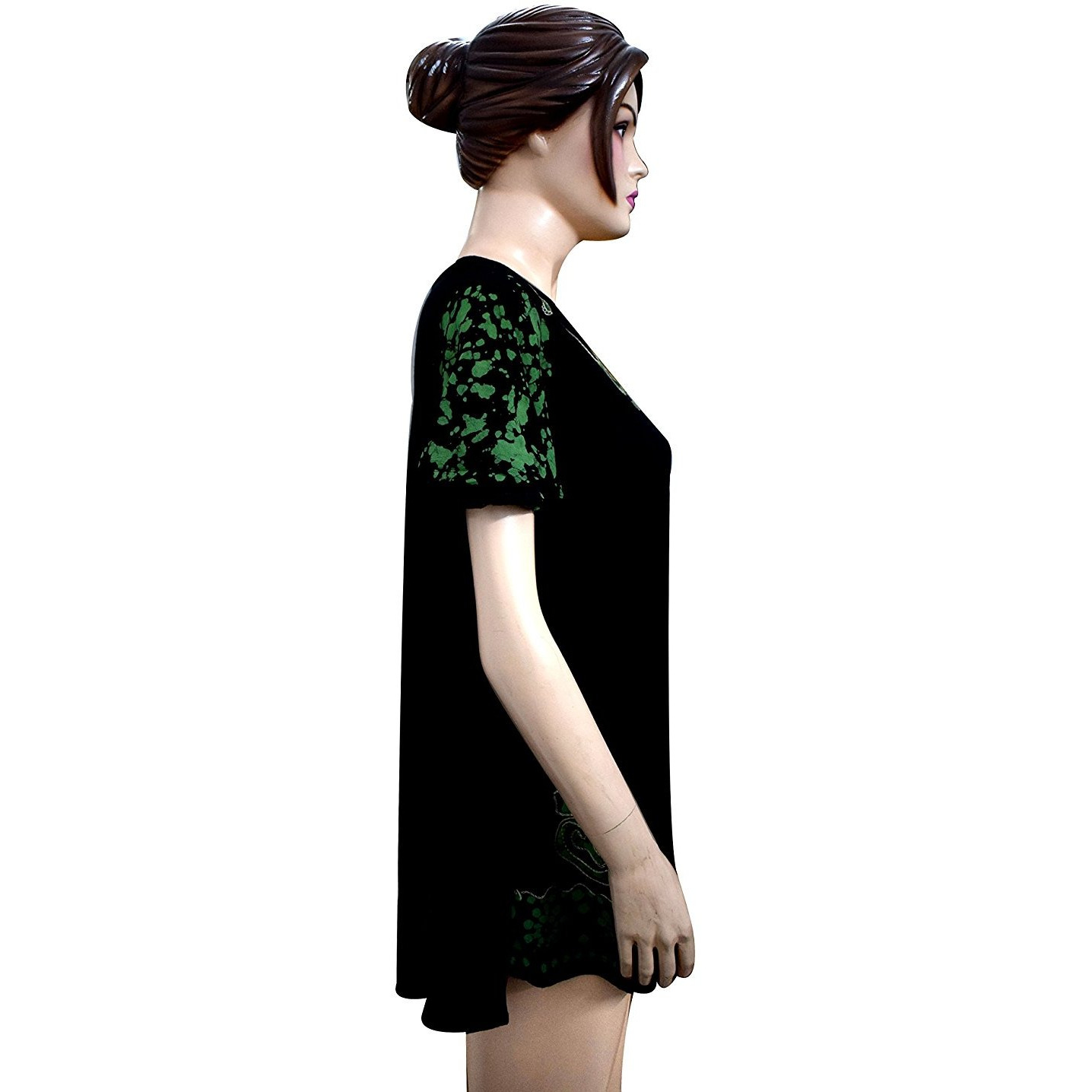 Winmaarc Regular Fit Printed Umbrella Short Sleeve Viscose Shirt Short Dress Top