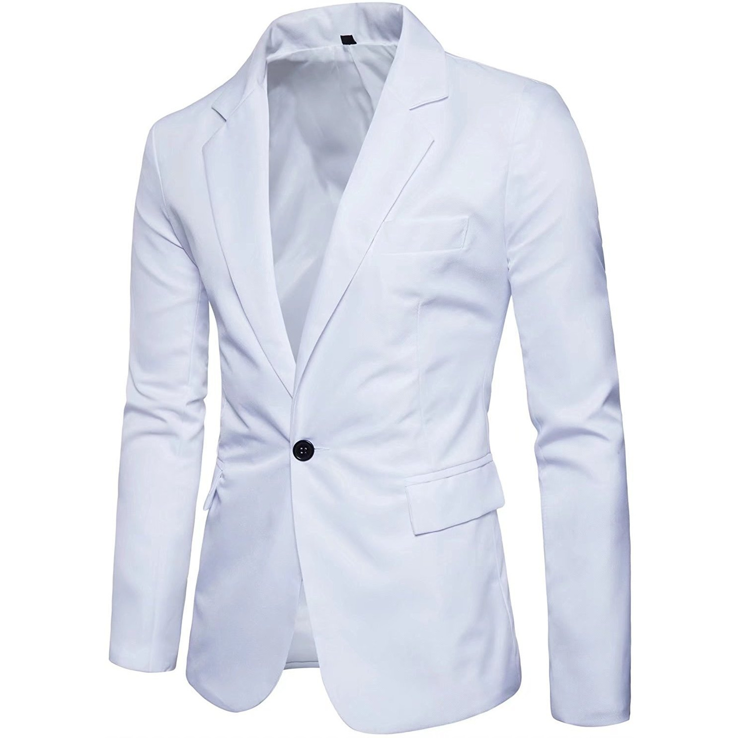 Winmaarc Men's Long Sleeves Peak Lapel Collar One Button Slim Fit Sport Coat Blazer