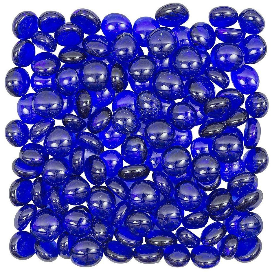 Blue Flat Marbles, Pebbles, Glass Gems for Vase Fillers, Party Table Scatter, Wedding, Decoration, Aquarium Decor, Crystal Rocks, or Crafts 50 PCS