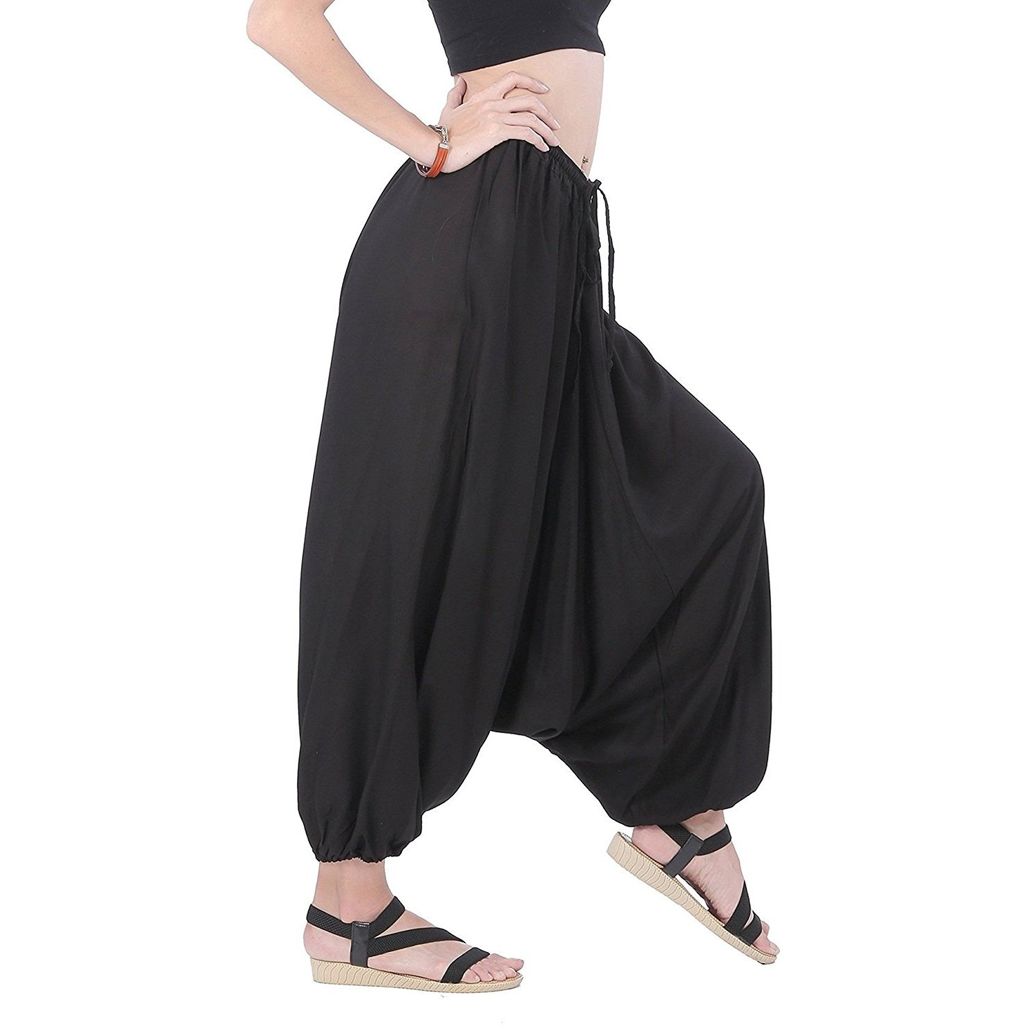 Winmaarc Men Women Rayon Baggy Yoga Harem Pants Plus Size