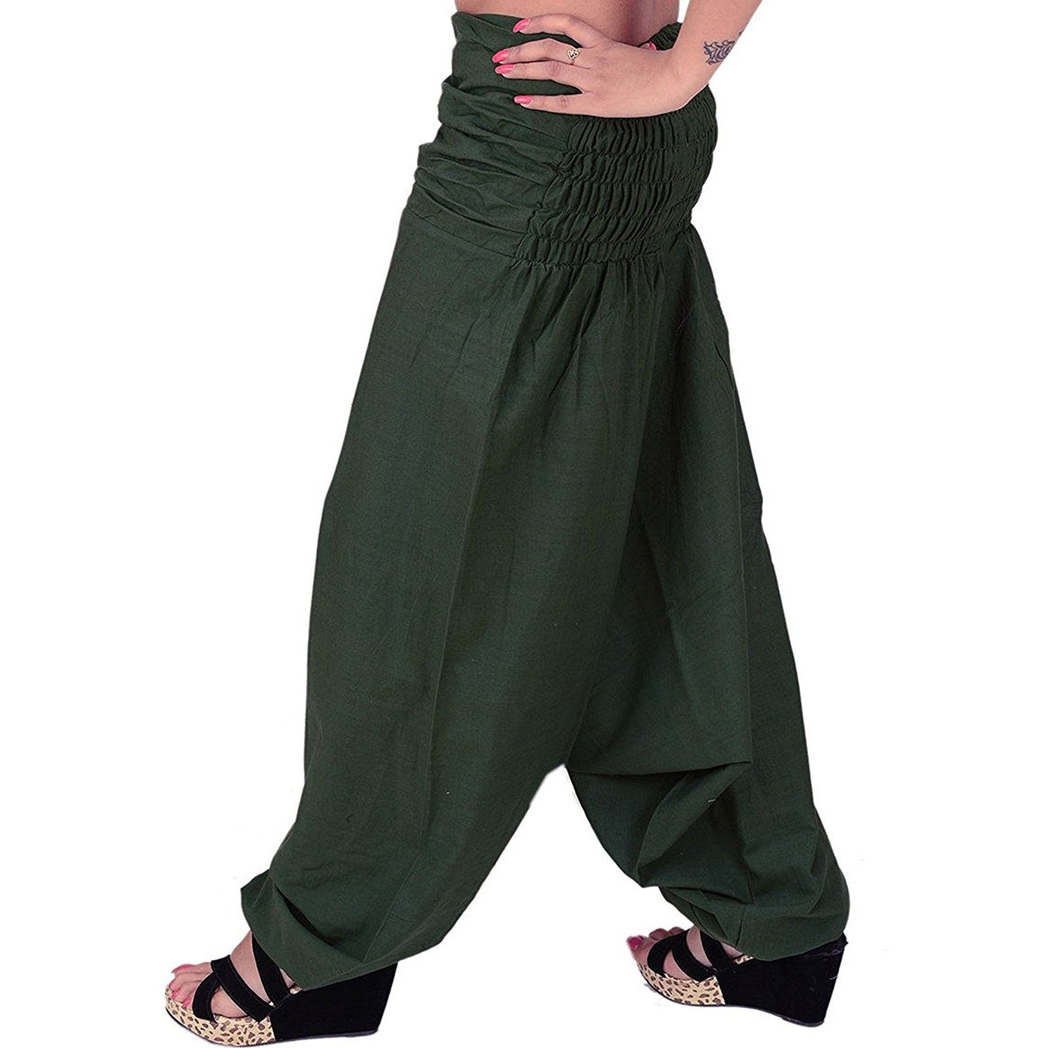 Winmaarc Pure Cotton Harem Indian Trouser Yoga Aladdin Harem Pants