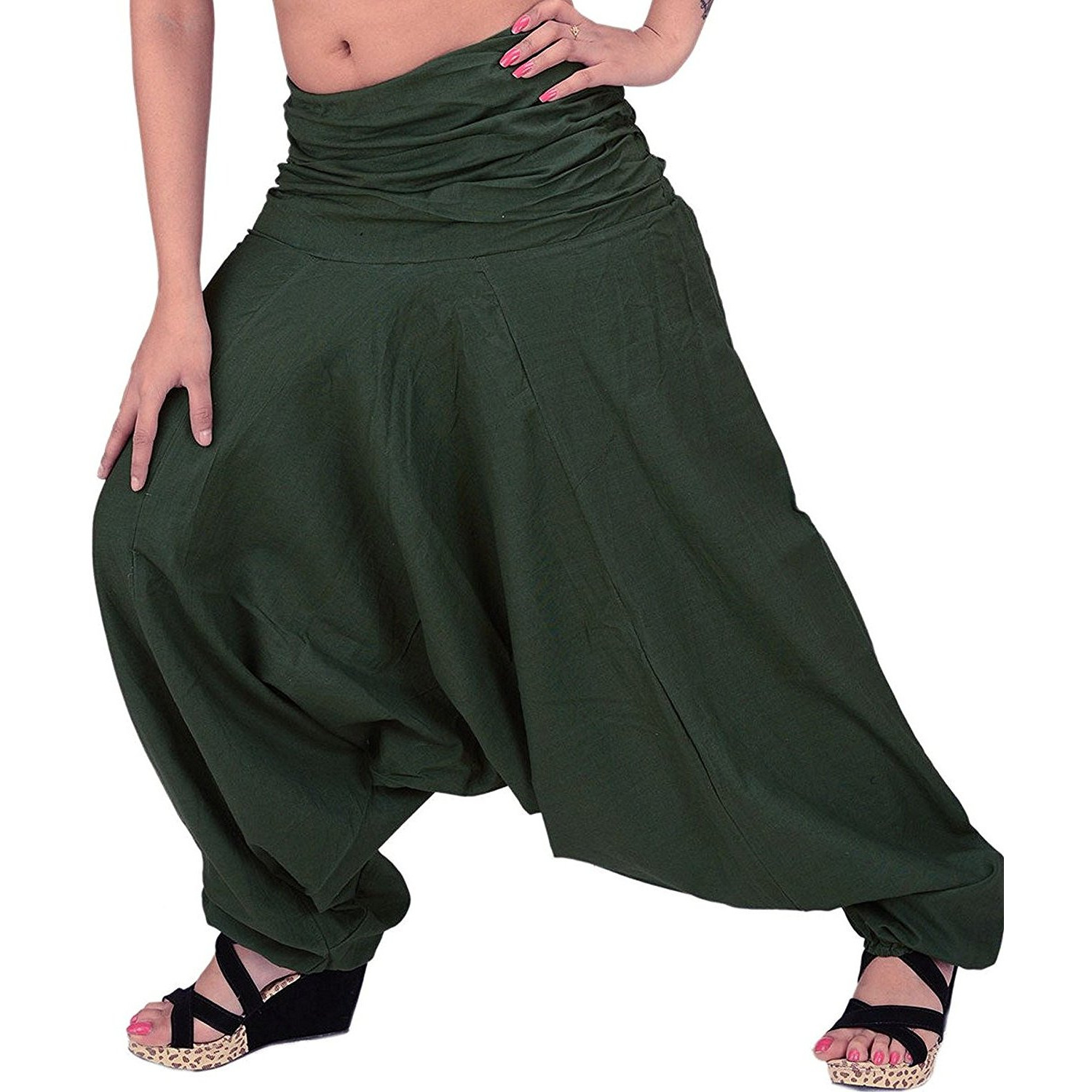 Winmaarc Pure Cotton Harem Indian Trouser Yoga Aladdin Harem Pants