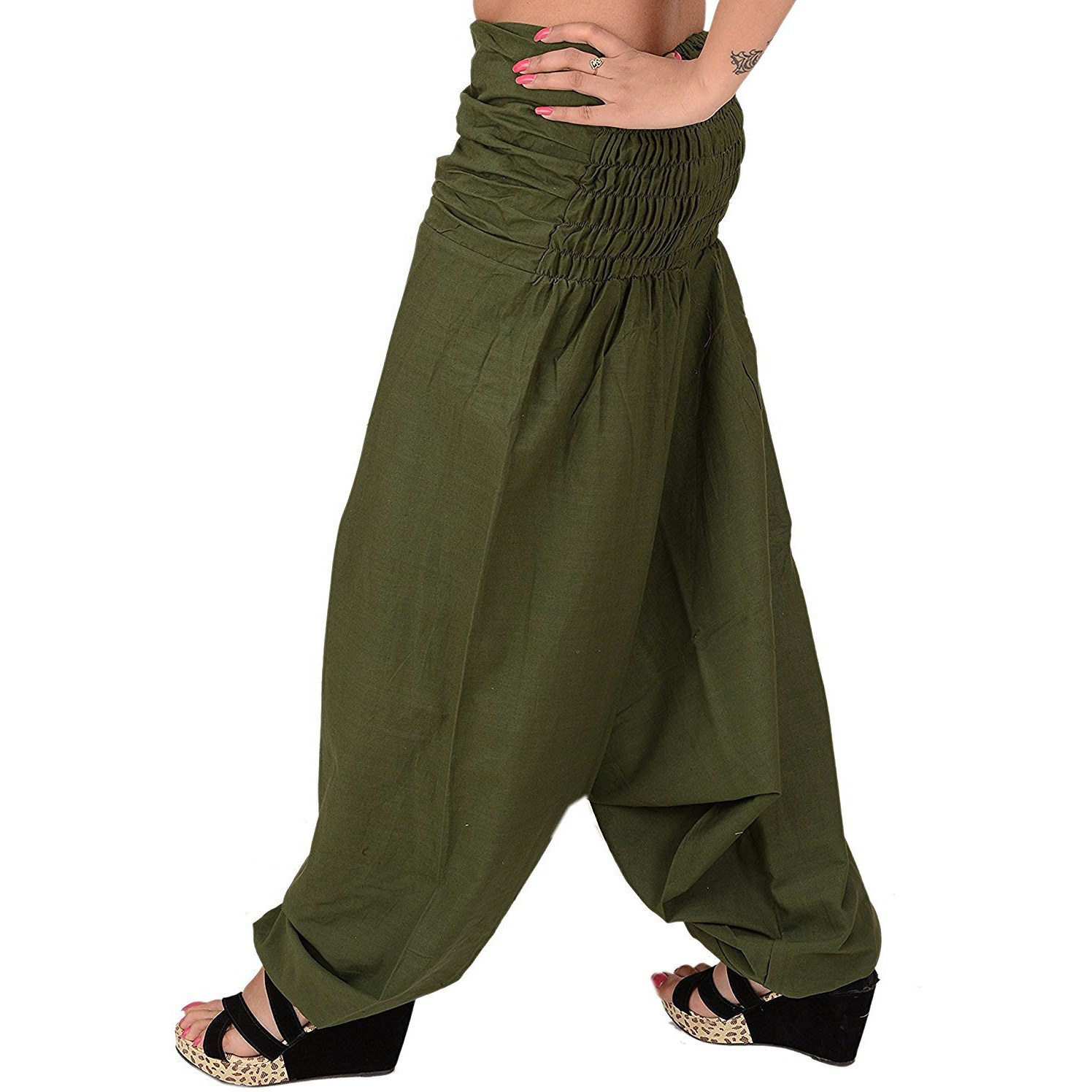 Winmaarc Pure Cotton Harem Indian Trouser Yoga Aladdin Harem Pants