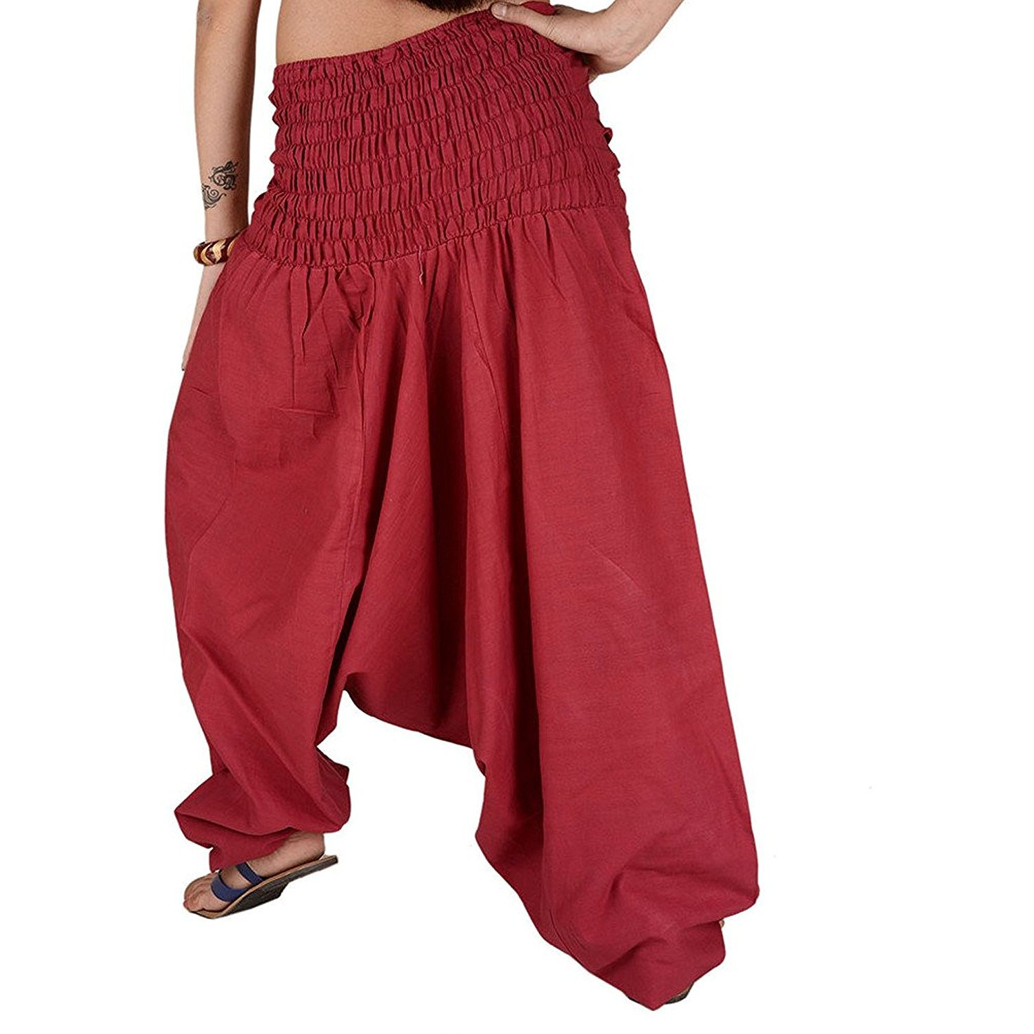 Winmaarc Pure Cotton Harem Indian Trouser Yoga Aladdin Harem Pants